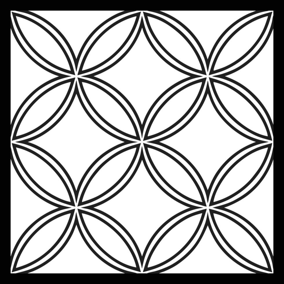 a black and white drawing of a flower pattern. Classic Ornamental Black and White Pattern vector