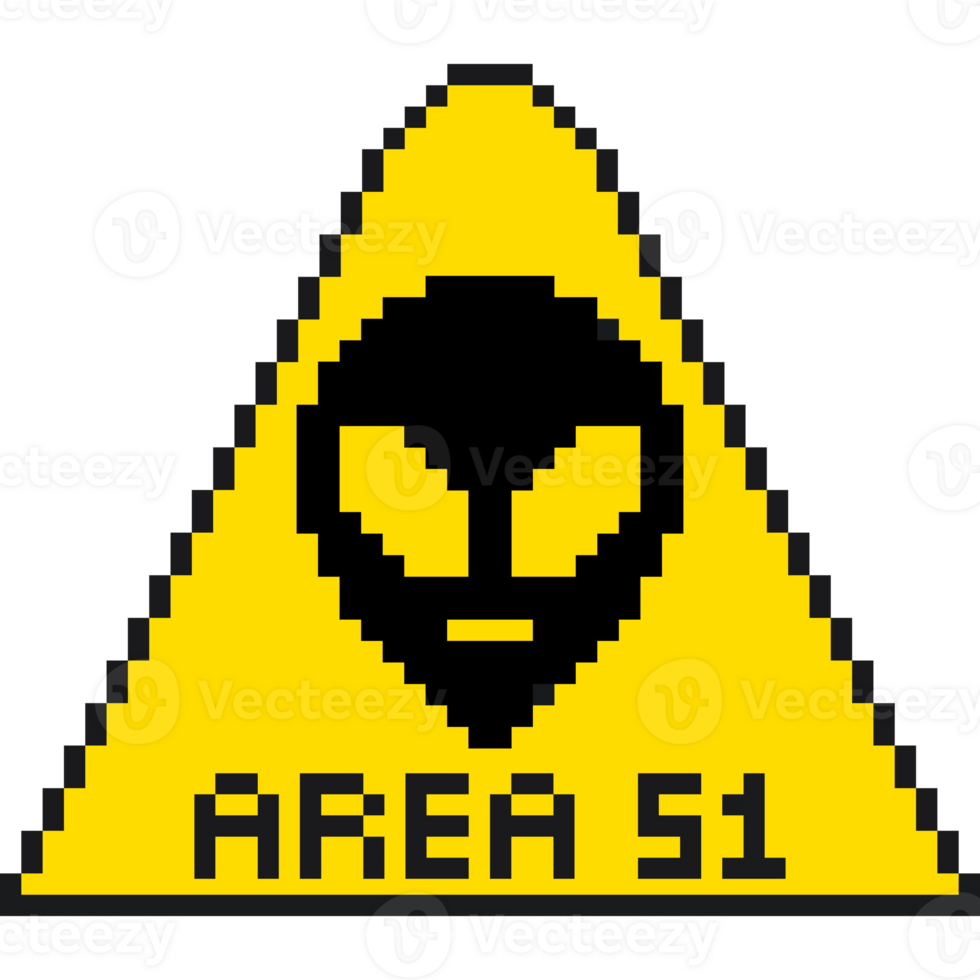 Area 51 sign. alien icon png