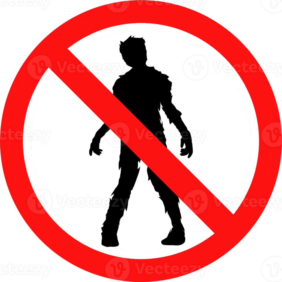 No zombie sign. Zombie forbidden sign. Warning zombie zone png