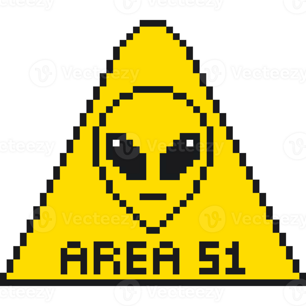 Area 51. 8 bit alien icon png