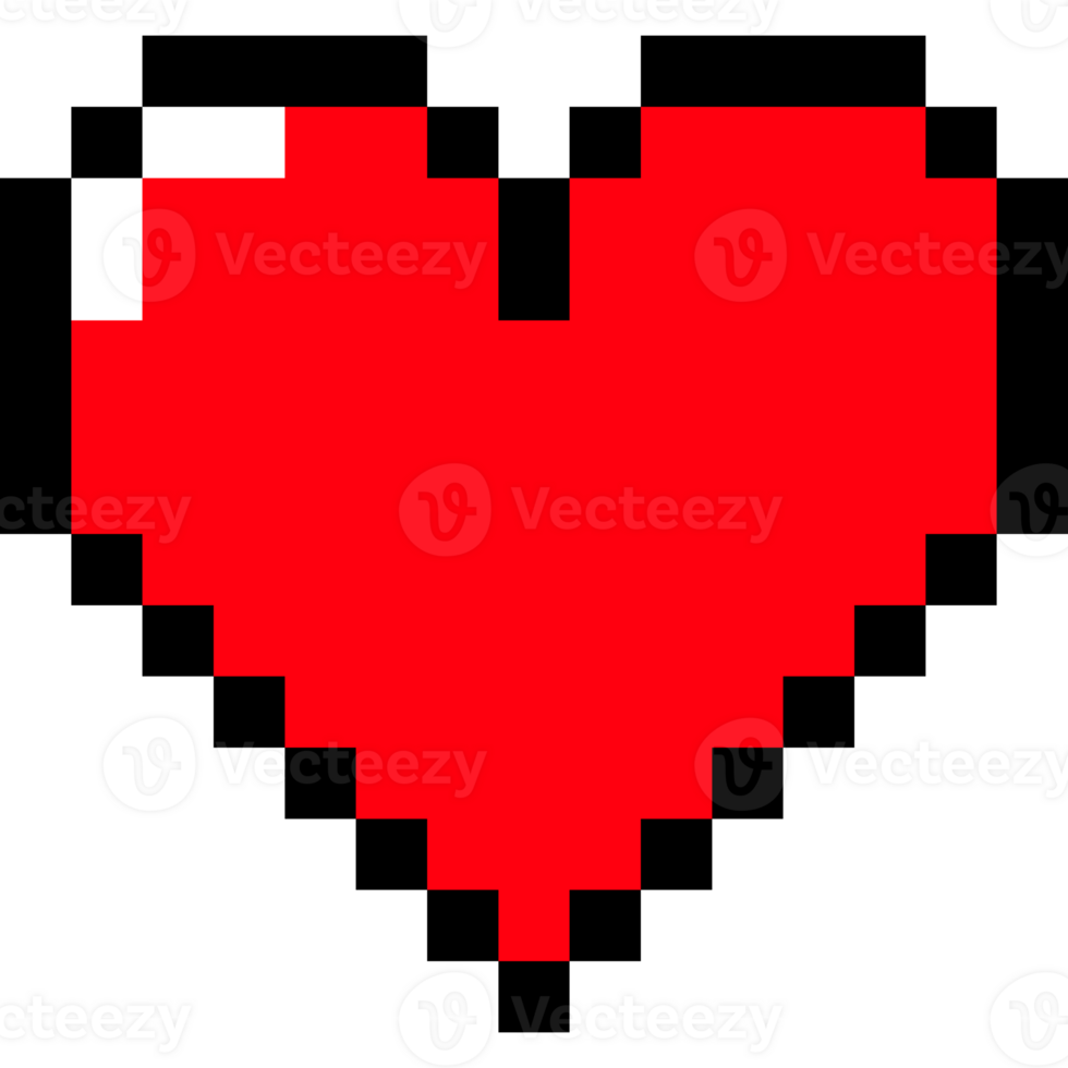 8 bit heart icon png
