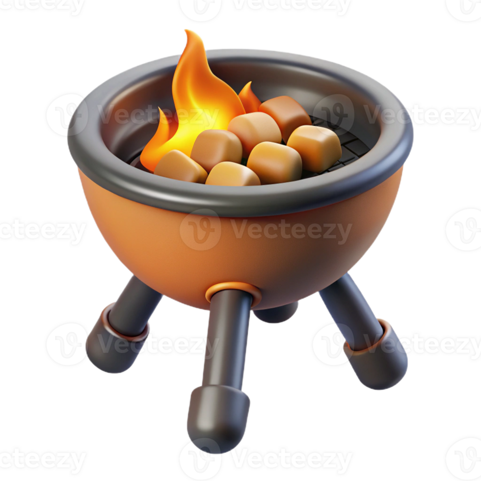 Boiling Cauldron with Fire and Magic png