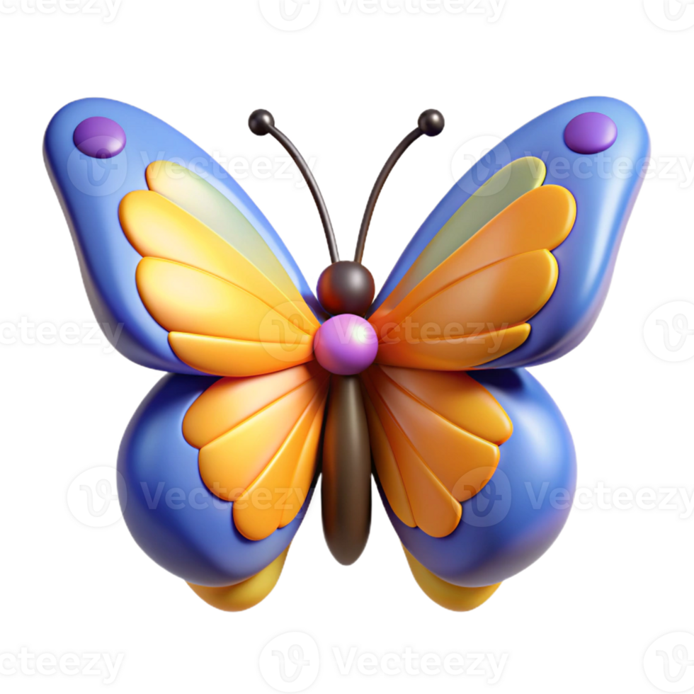 Beautiful Butterfly with Colorful and Bright Wings png