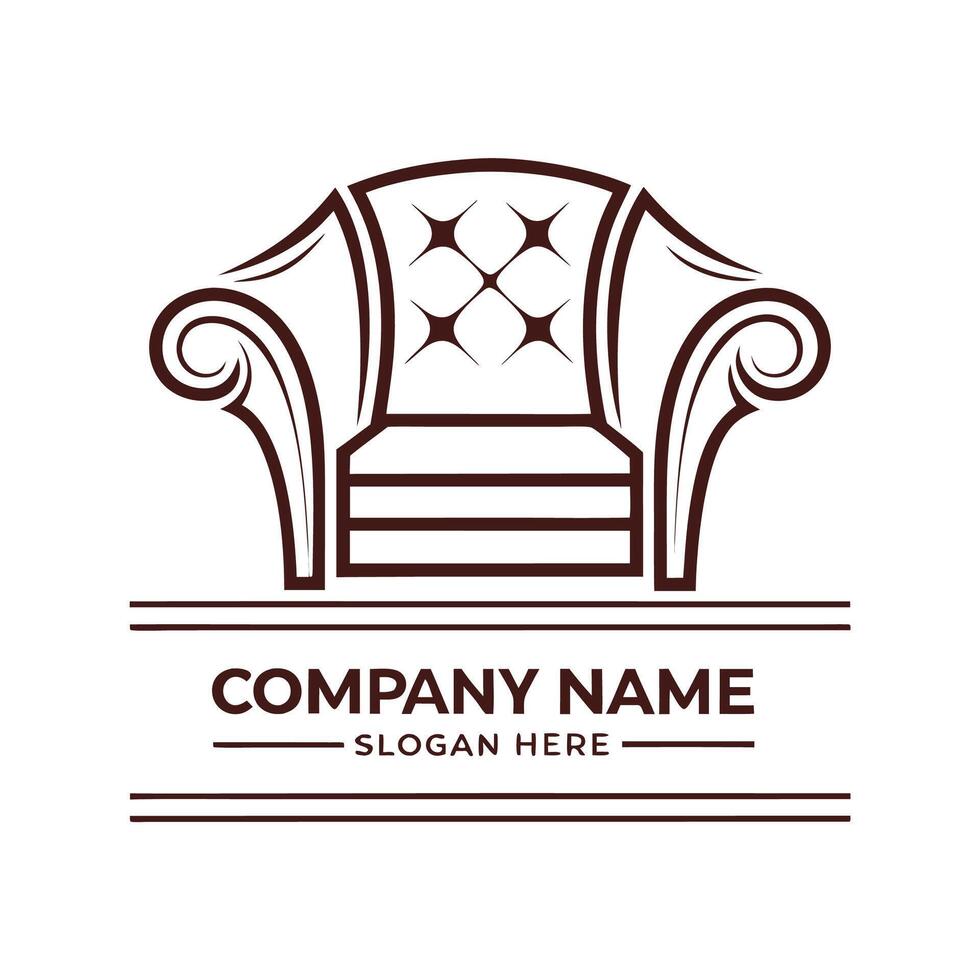 a logo for a company that is called furniture vector
