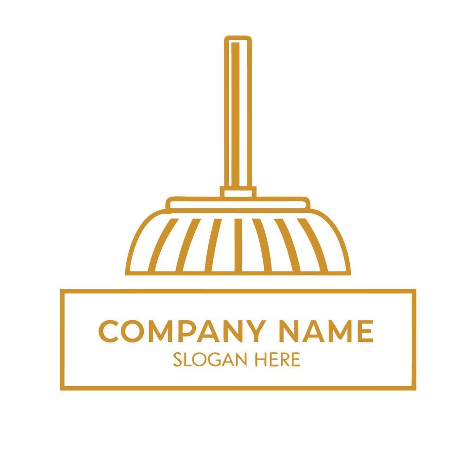 cleaning company logo template on a white background vector