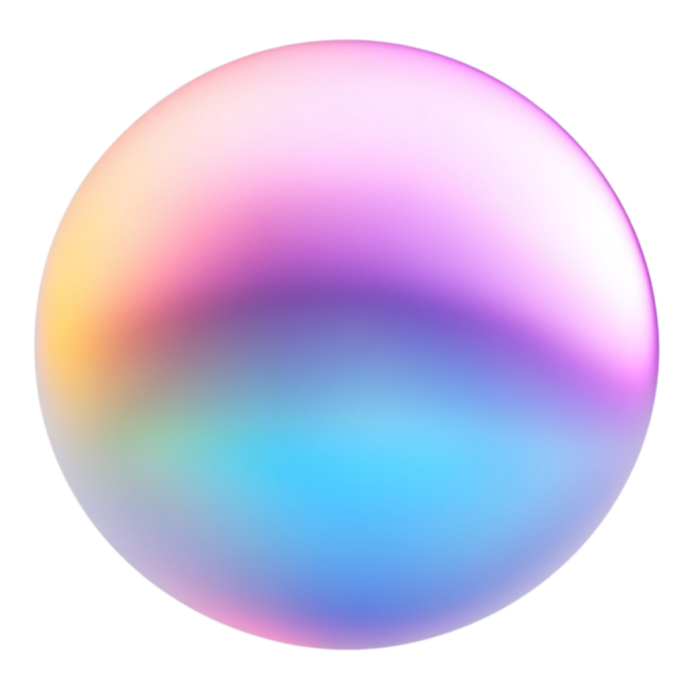 A colorful sphere with a rainbow background png