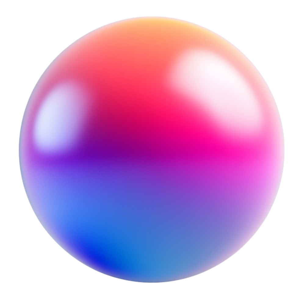 A colorful sphere with a blue and pink color png