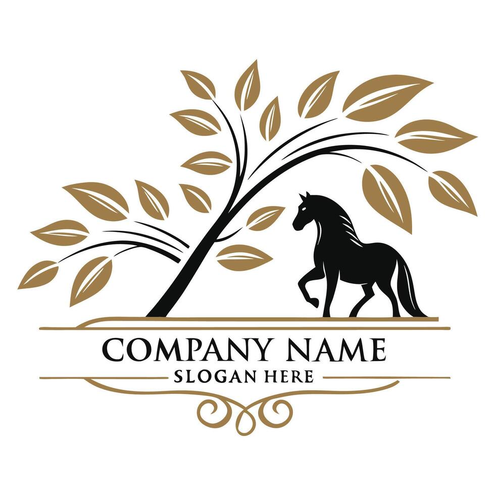 horse logo design on a white background vector
