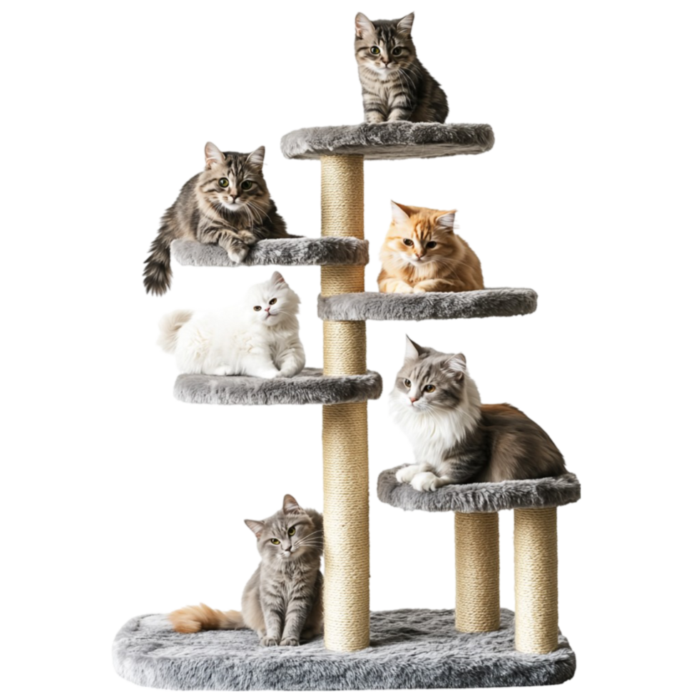 Adorable Kittens On Transparent Background png