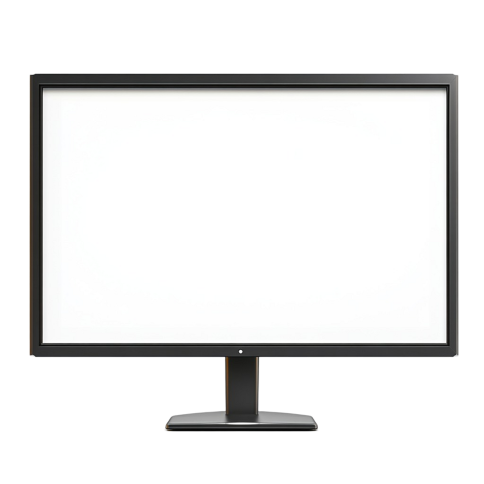 Computer Monitor with Blank Screen On Transparent Background png