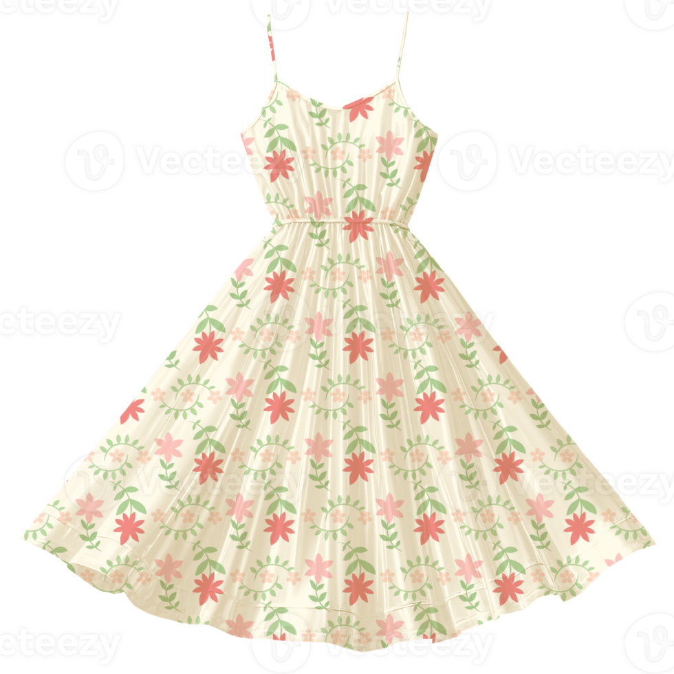 Sundress whith a floral pattern png