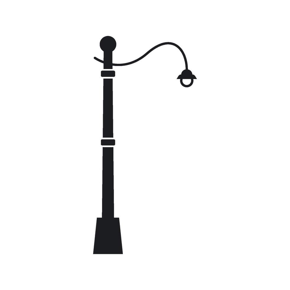 Garden lamp icon illustration template vector