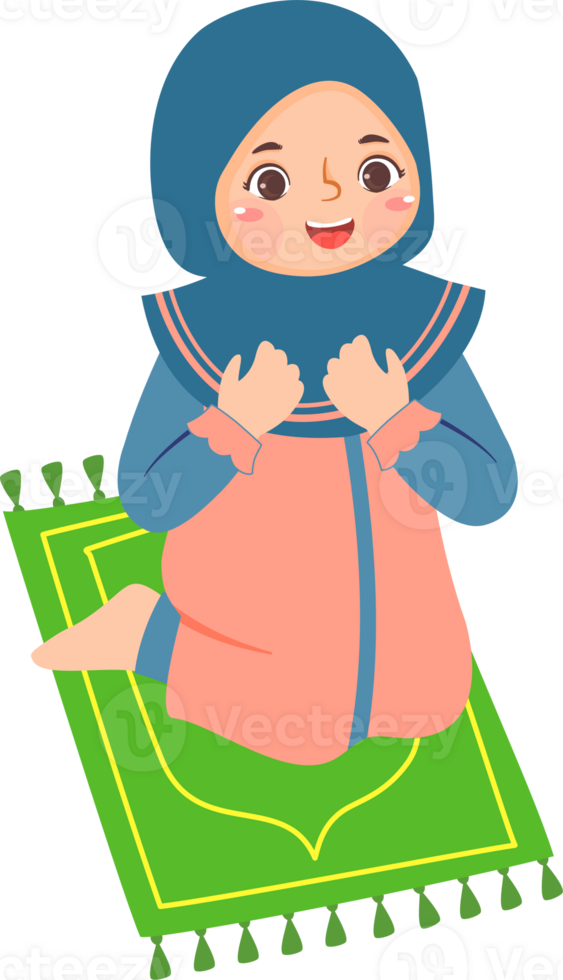 Muslim kid praying png