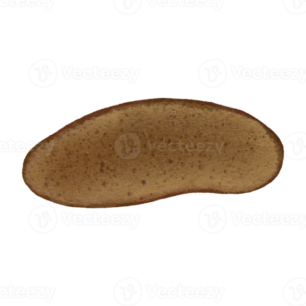 Hand drawn black Bread Slice clip art png
