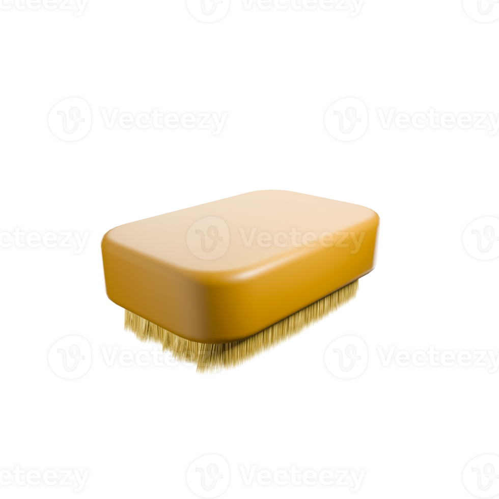 a 3d icon render of floor brush png
