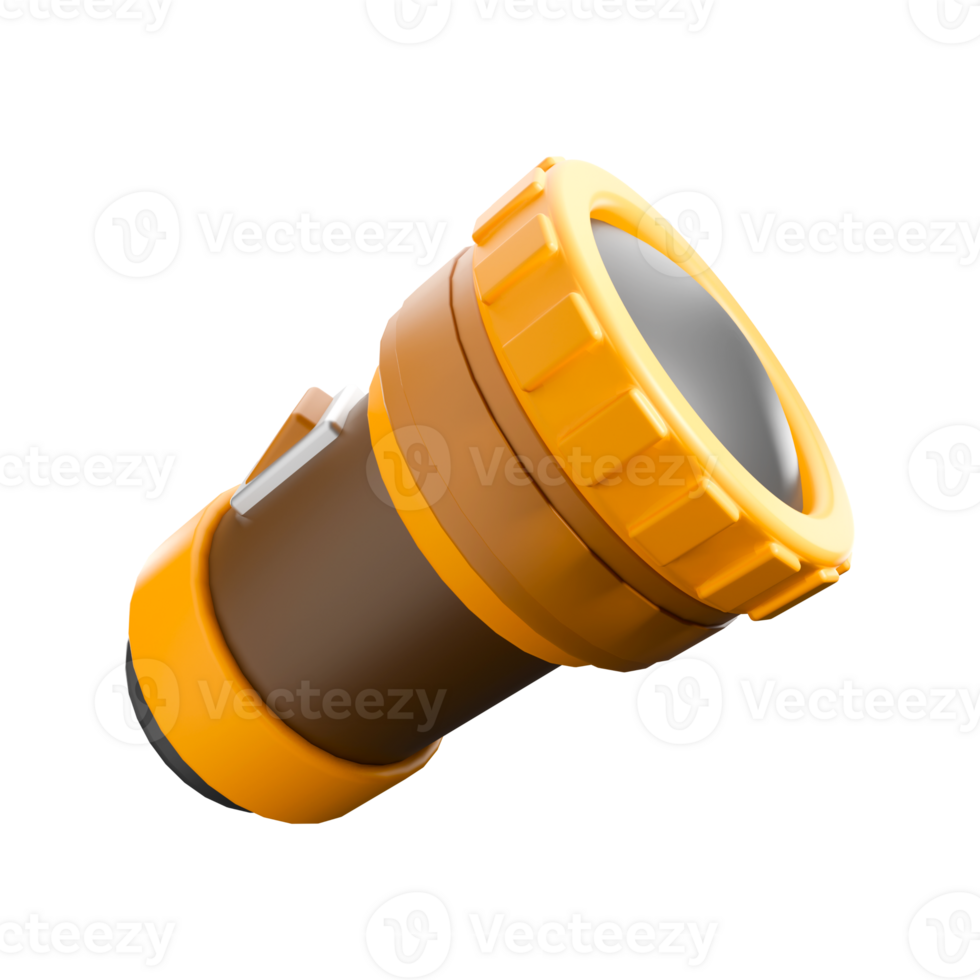a 3d icon render of light for camping png