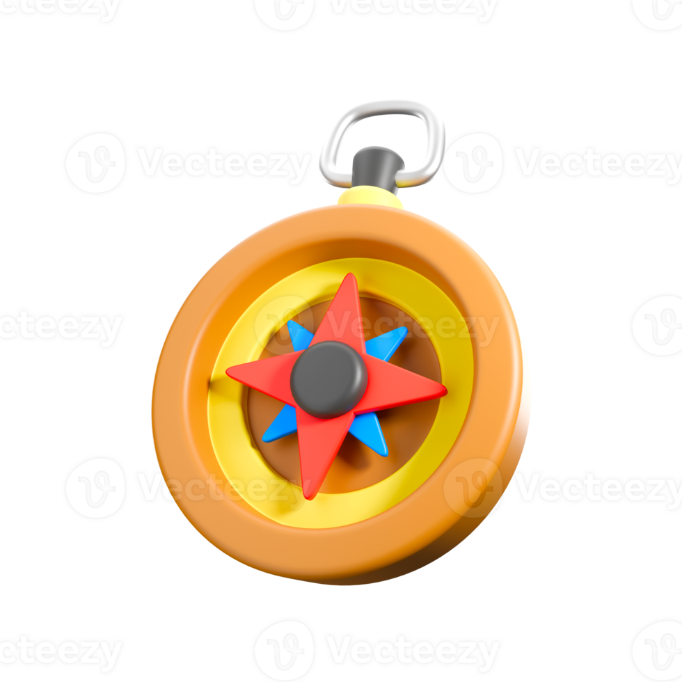 a 3d icon render of camp compass png
