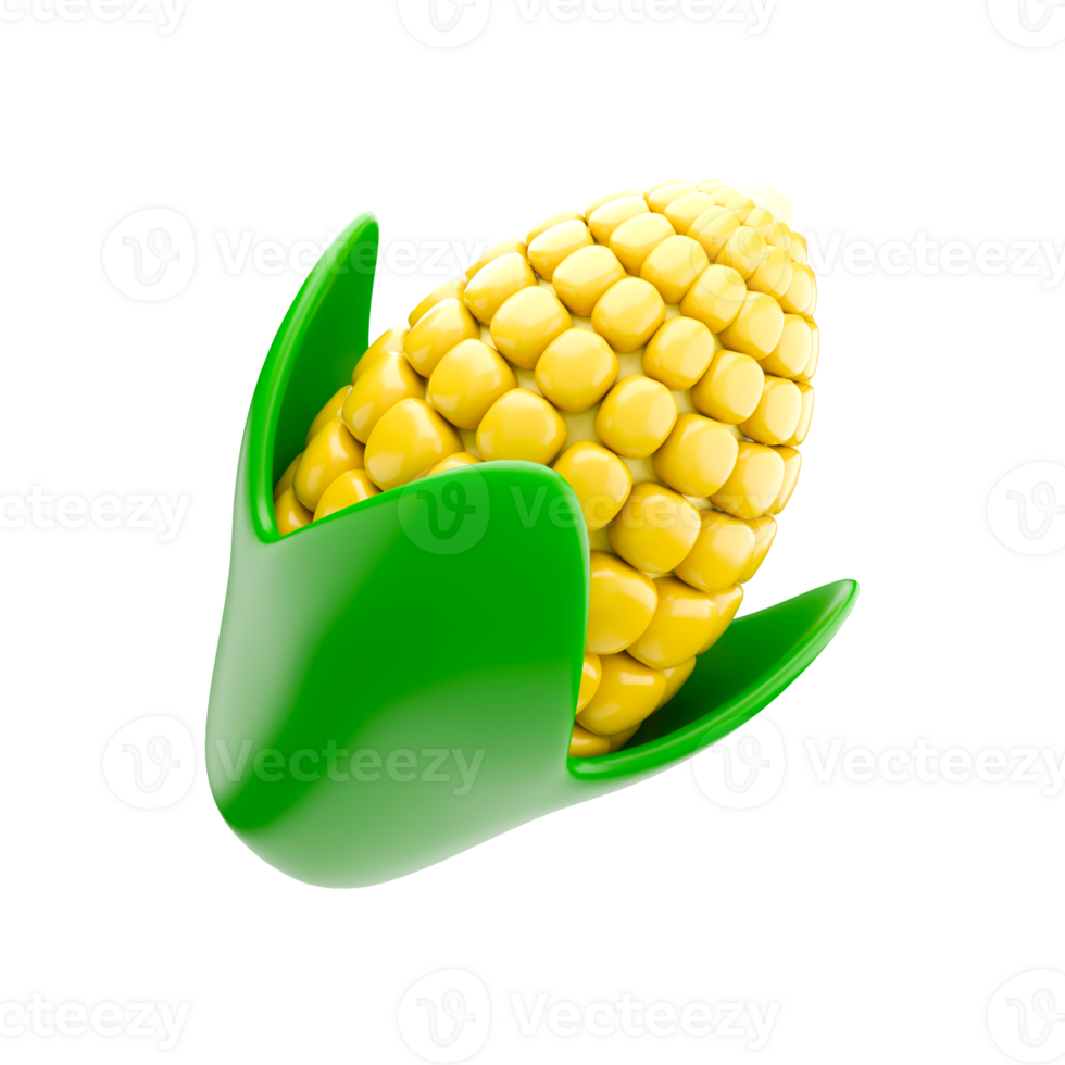 a 3d icon render of corn png