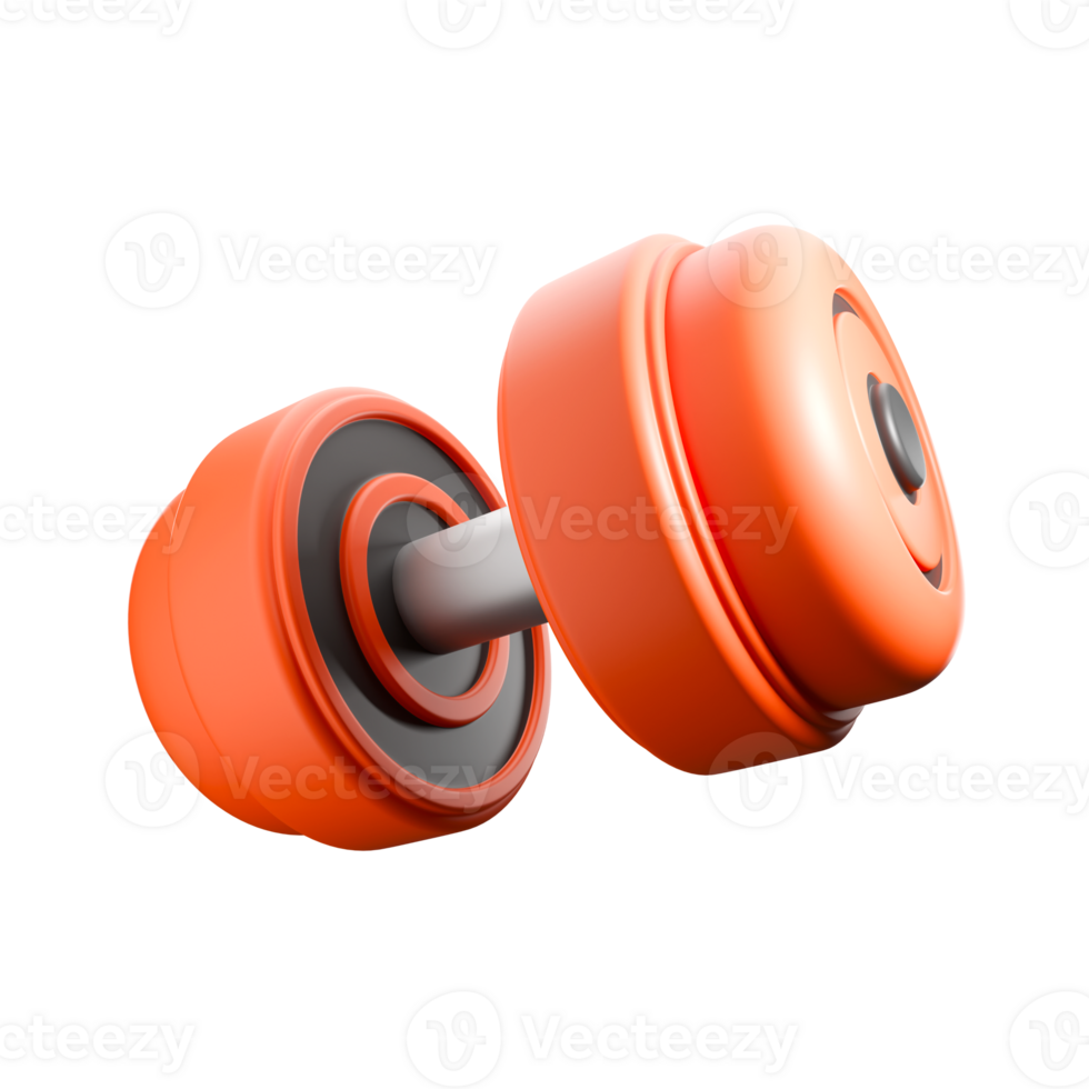 a 3d icon render of dumbbell png