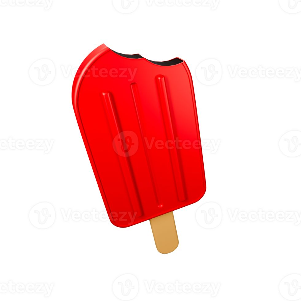 3d icon render of a watermelon ice cream png