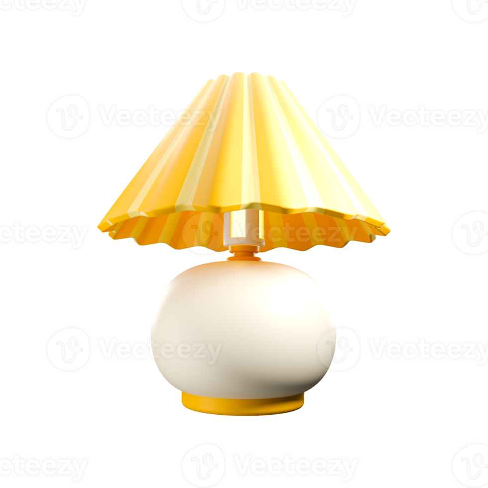 a 3d icon render of aesthetic table lamp png