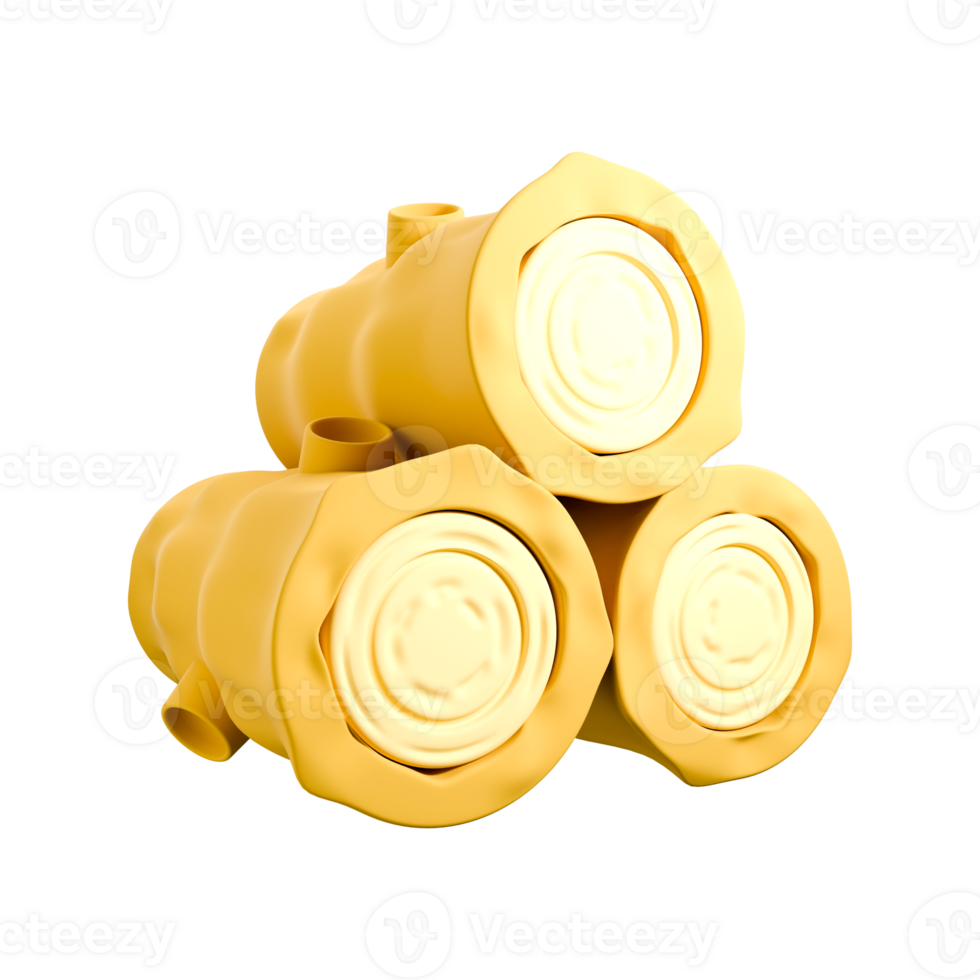 a 3d icon render of wooden for camping png