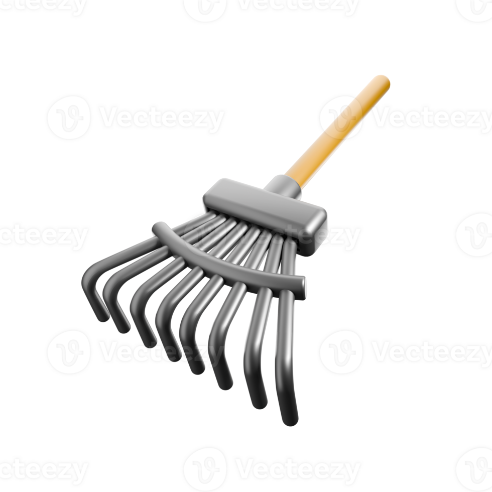 a 3d icon render of garden fork png