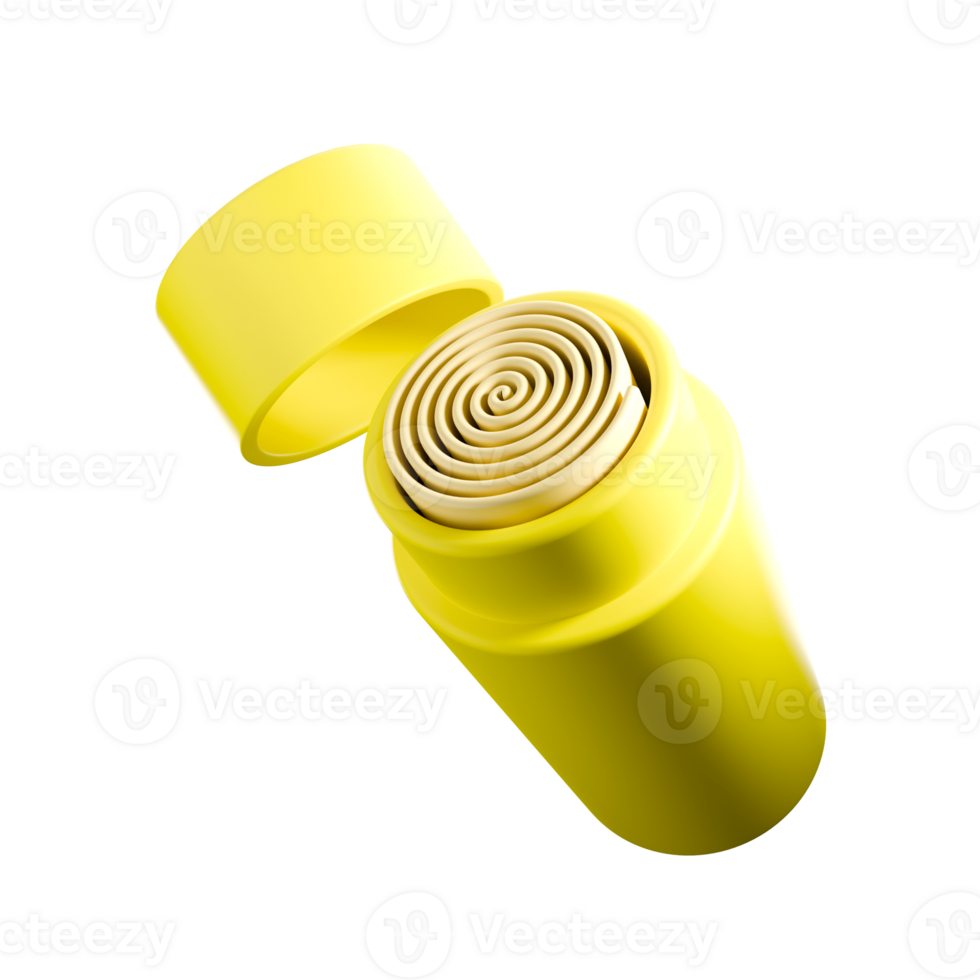 a 3d rendered illustration of yellow wipe png