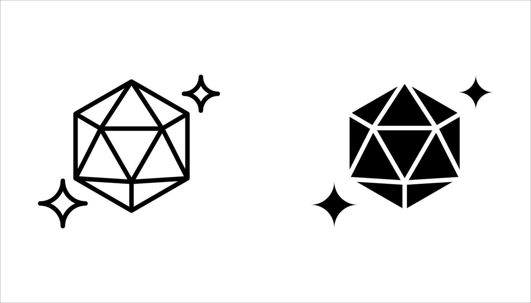 diamond icon set vector