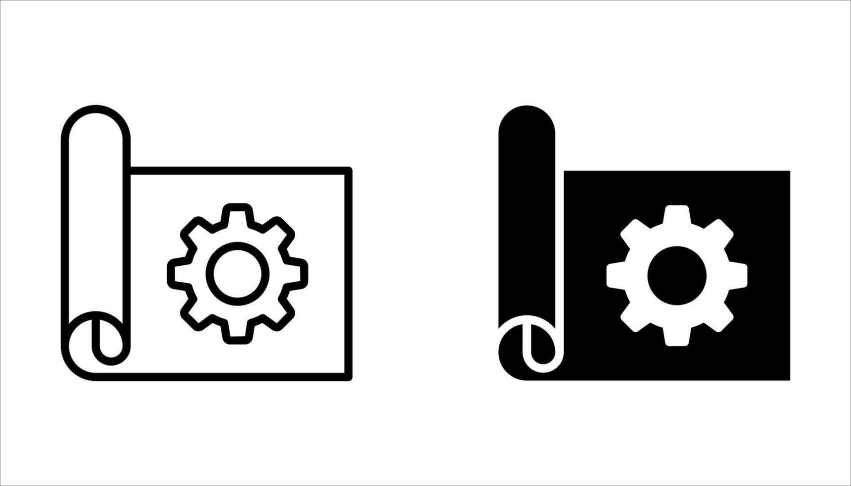 blueprint icon set vector
