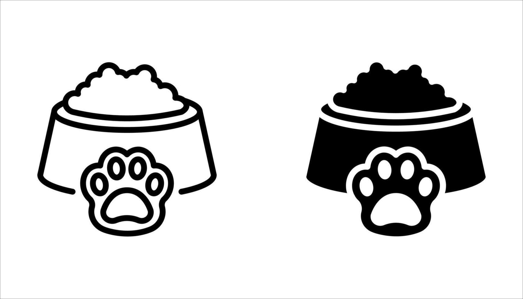 pets food icon set vector