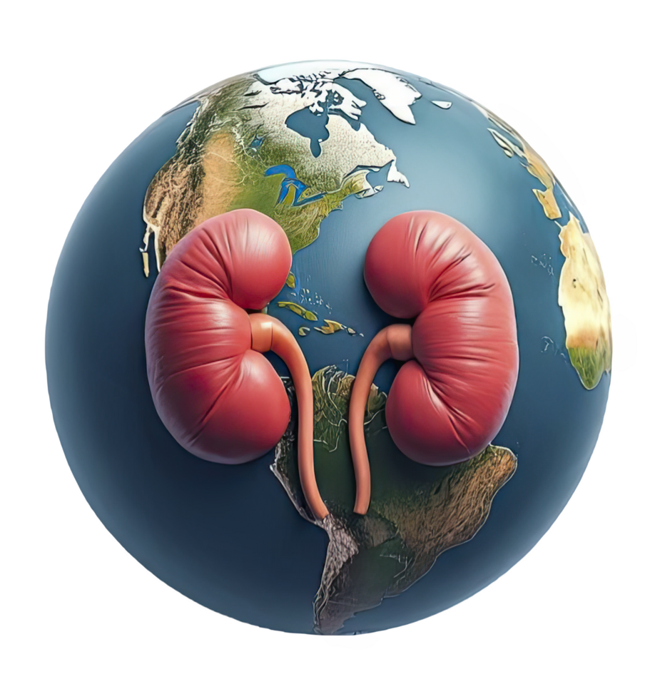 Earth with a kidney in the center png