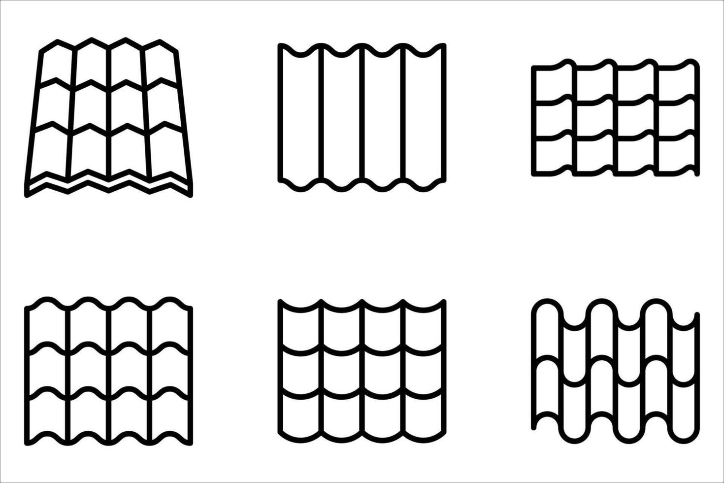 roof icon set vector