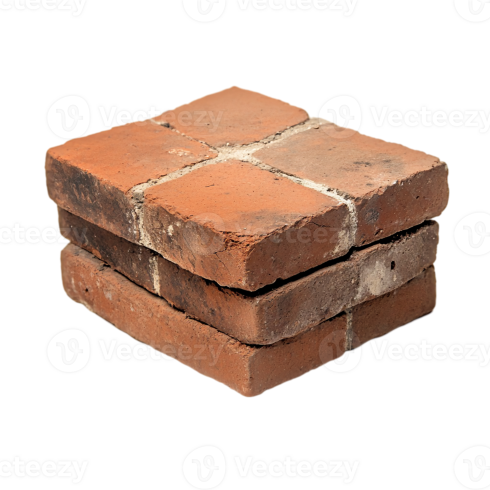 Rustic Red Brick Texture Isolated Background old isolated on transparent background png