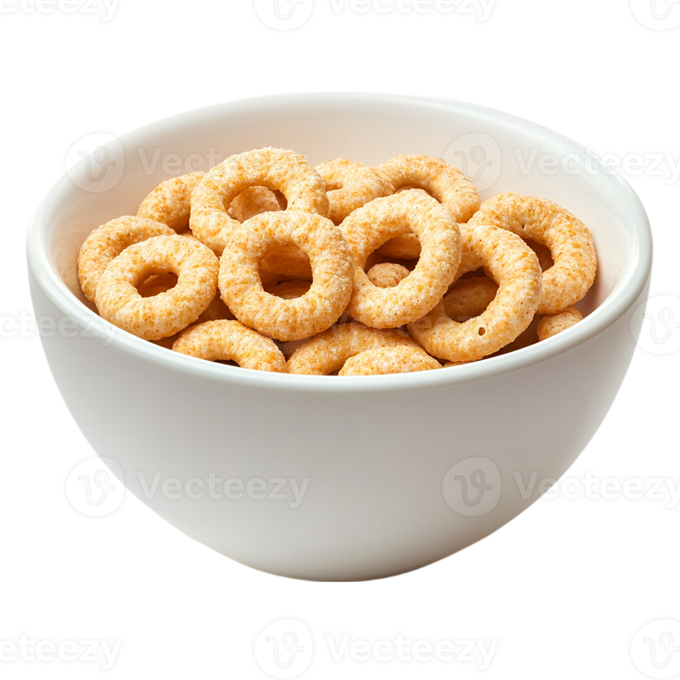 Crispy Cheerios Cereal Rings Bowl eat food oats isolated on transparent background png