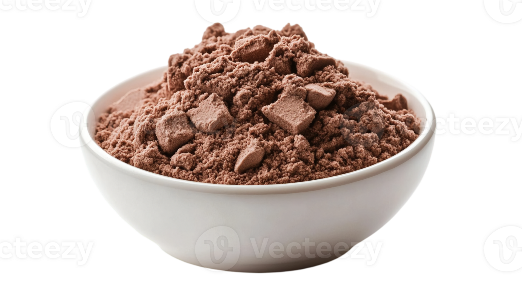 Whey Protein Powder in Bowl Isolated gym diet food isolated on transparent background png