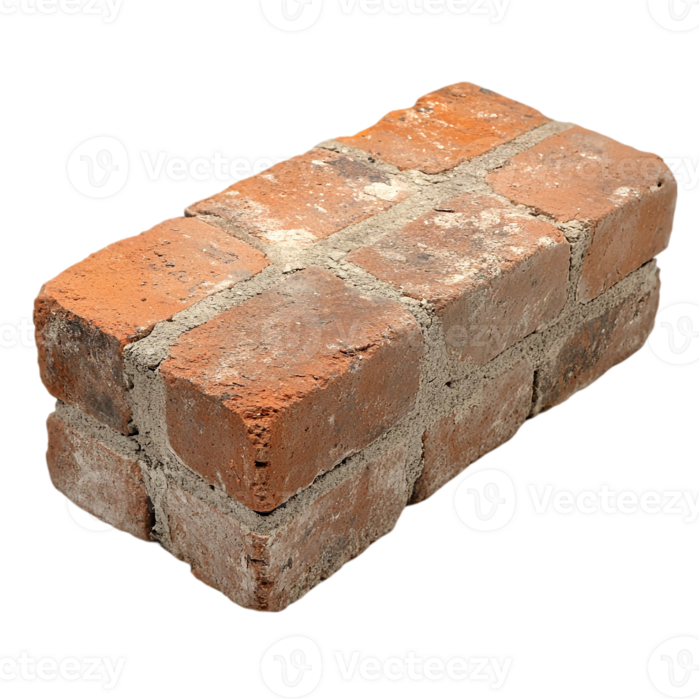 Isolated Red Brick Texture Background wall clay isolated on transparent background png