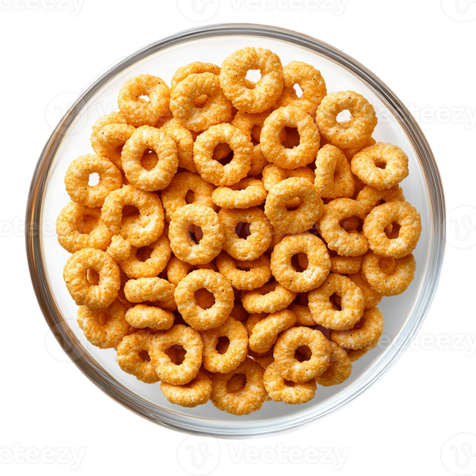 Crispy Cheerios Cereal Bowl Close-Up food diet isolated on transparent background png