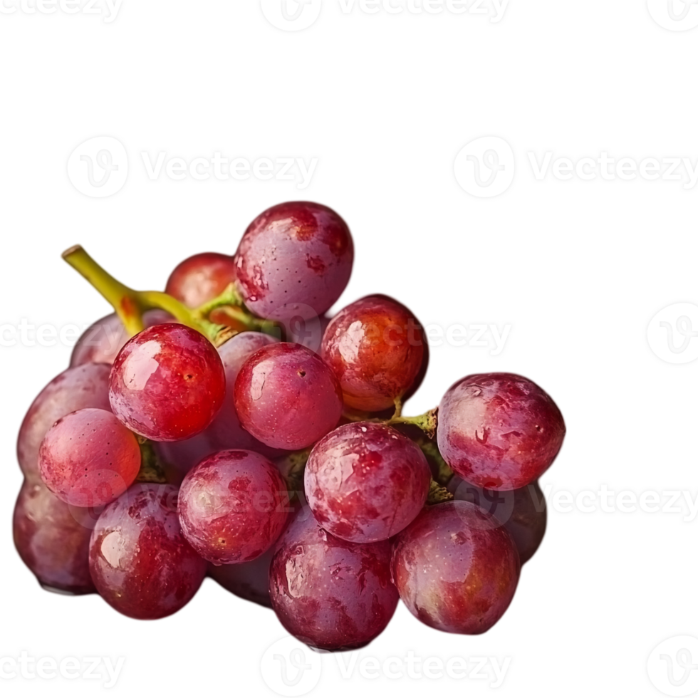 Juicy Red Grapes Close-Up on Dark food diet ripe isolated on transparent background png