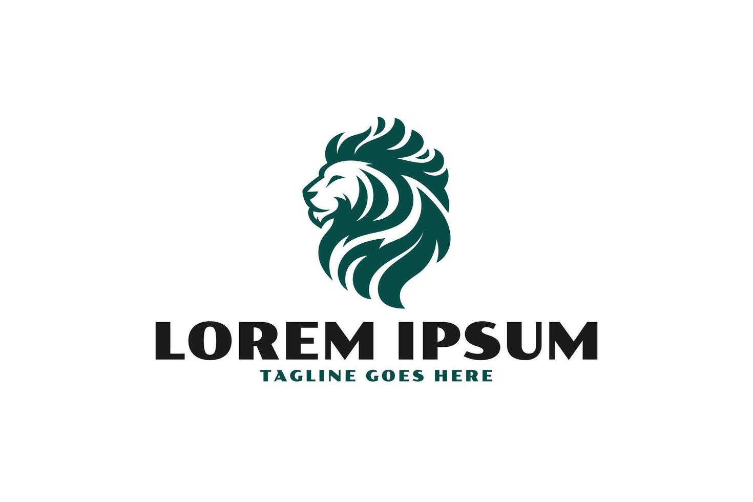 lion mane logo design template vector