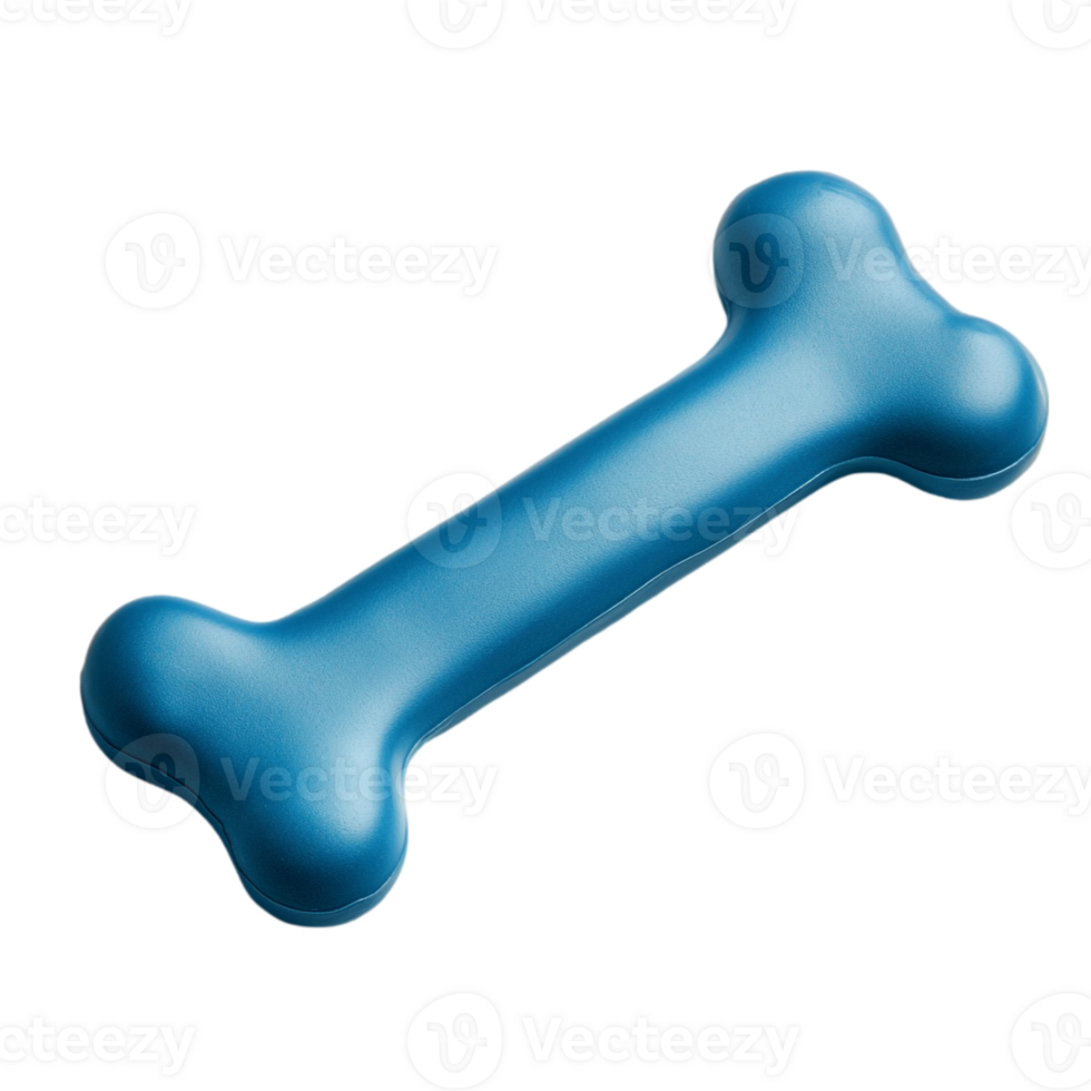 Playful Blue Rubber Dog Bone Toy pet fun cute icon isolated on transparent background png