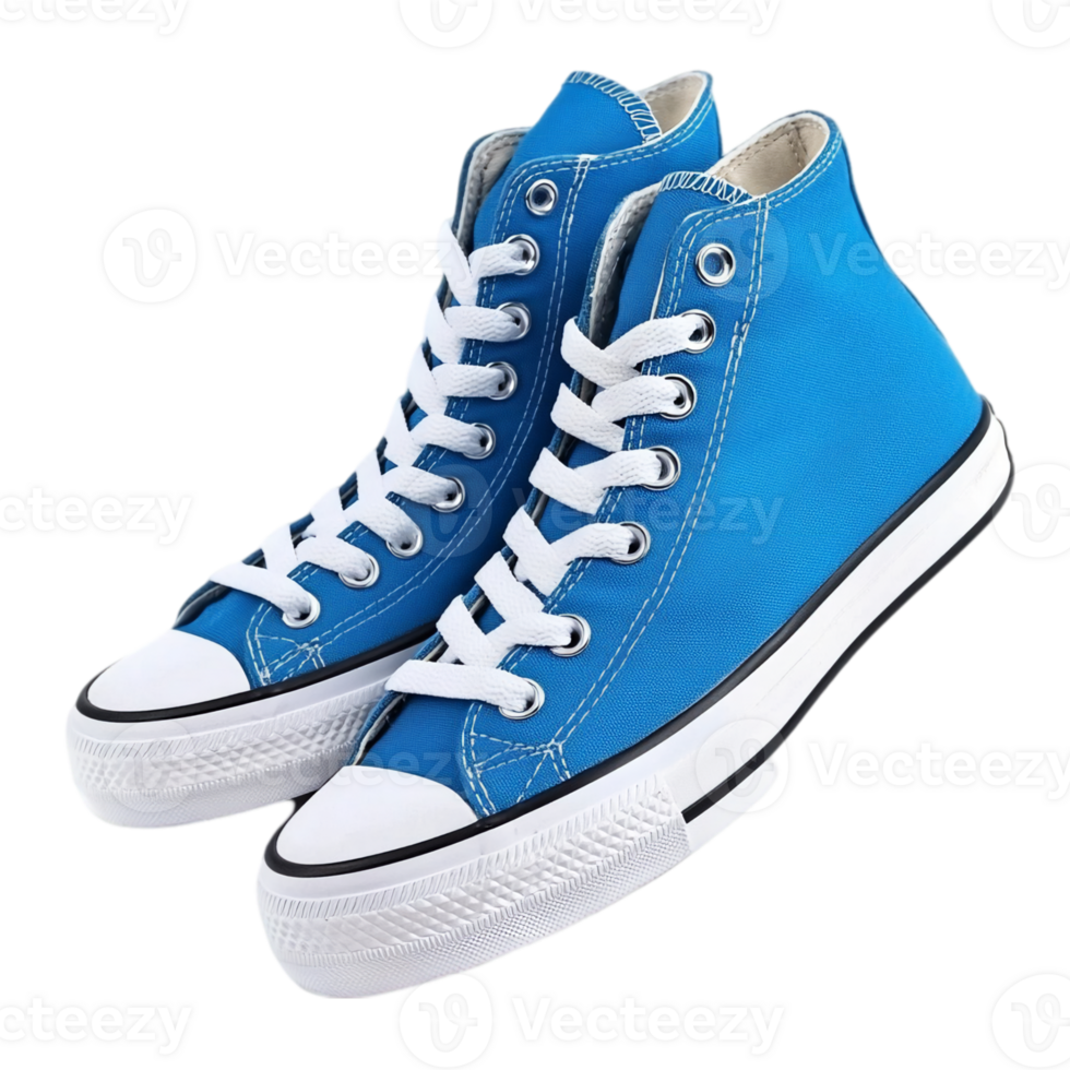 Stylish Blue Sport Sneakers Isolated shoes style isolated on transparent background png