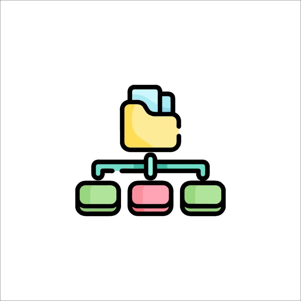 A file folder icon with a folder and a folder vector