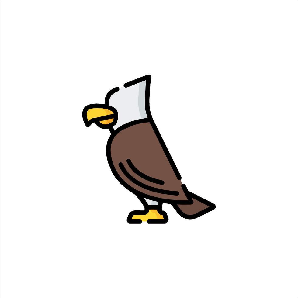 A cartoon eagle on a white background vector