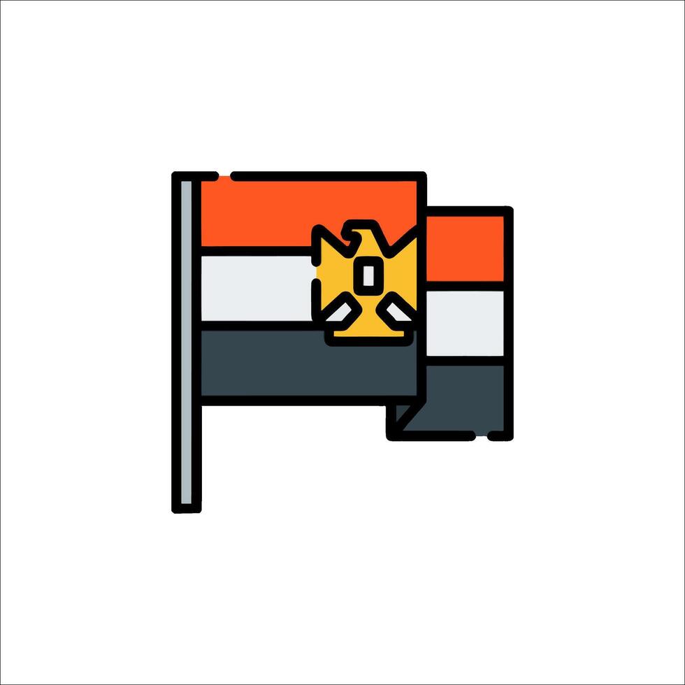 Egypt flag icon vector