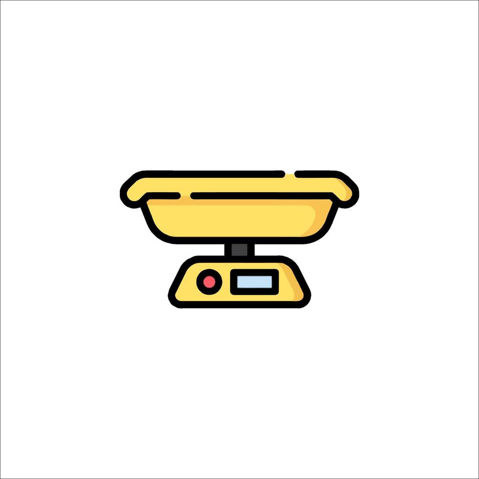 A yellow scale icon on a white background vector