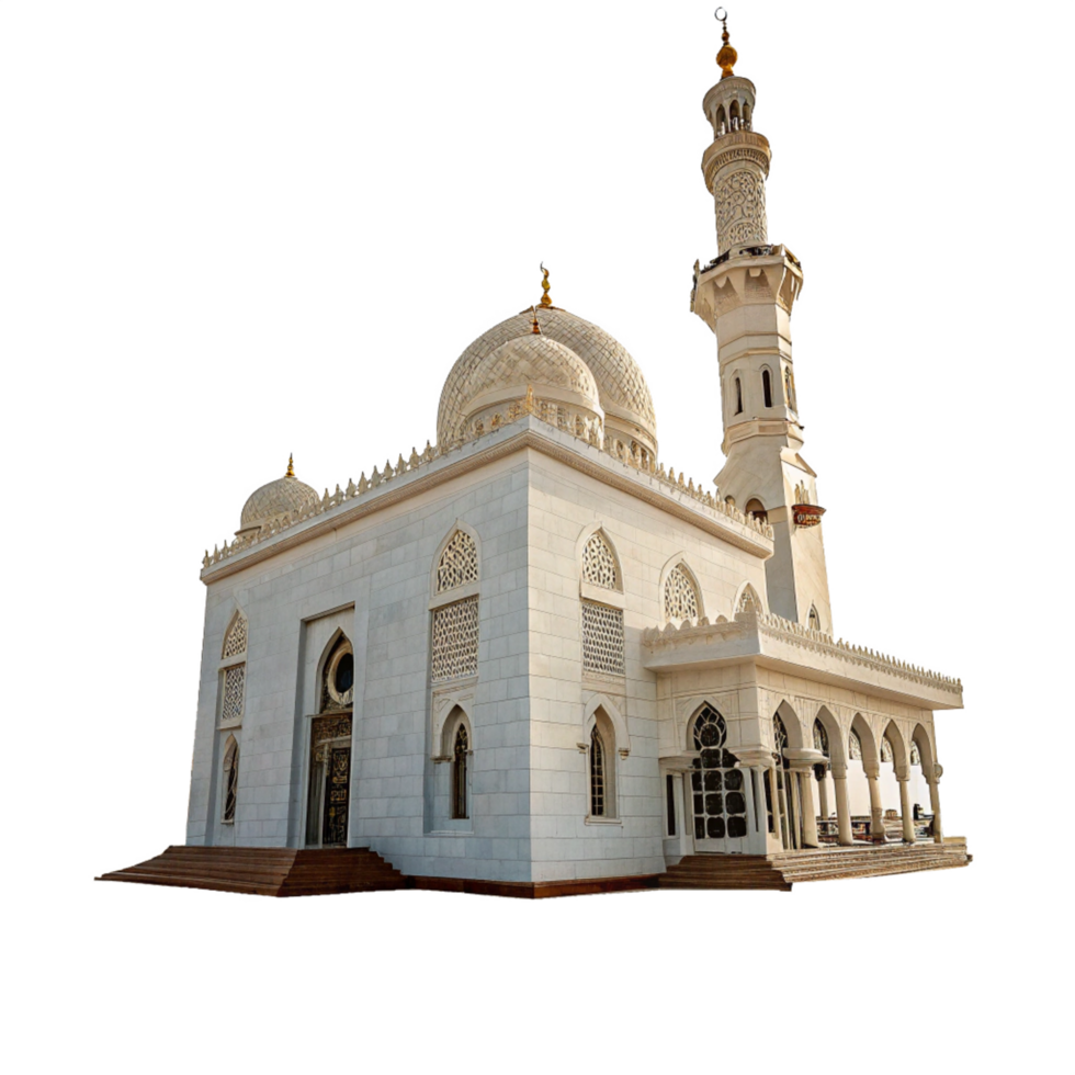 small beautiful mosque dome is isolated on transparent background png