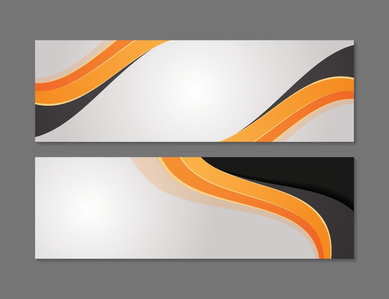Black and yellow abstract wave Banner vector
