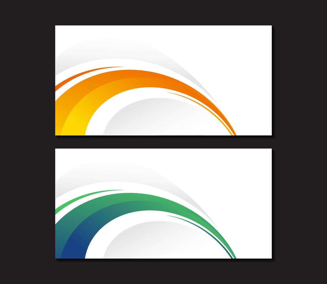 colorful wave abstract business banner vector