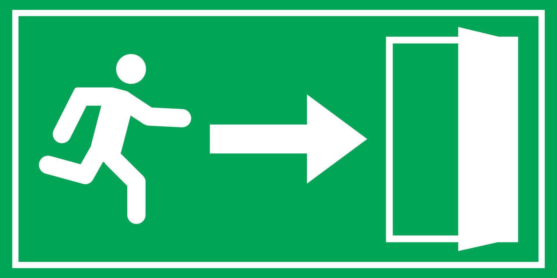 Exit sign. Emergency exit sign vector